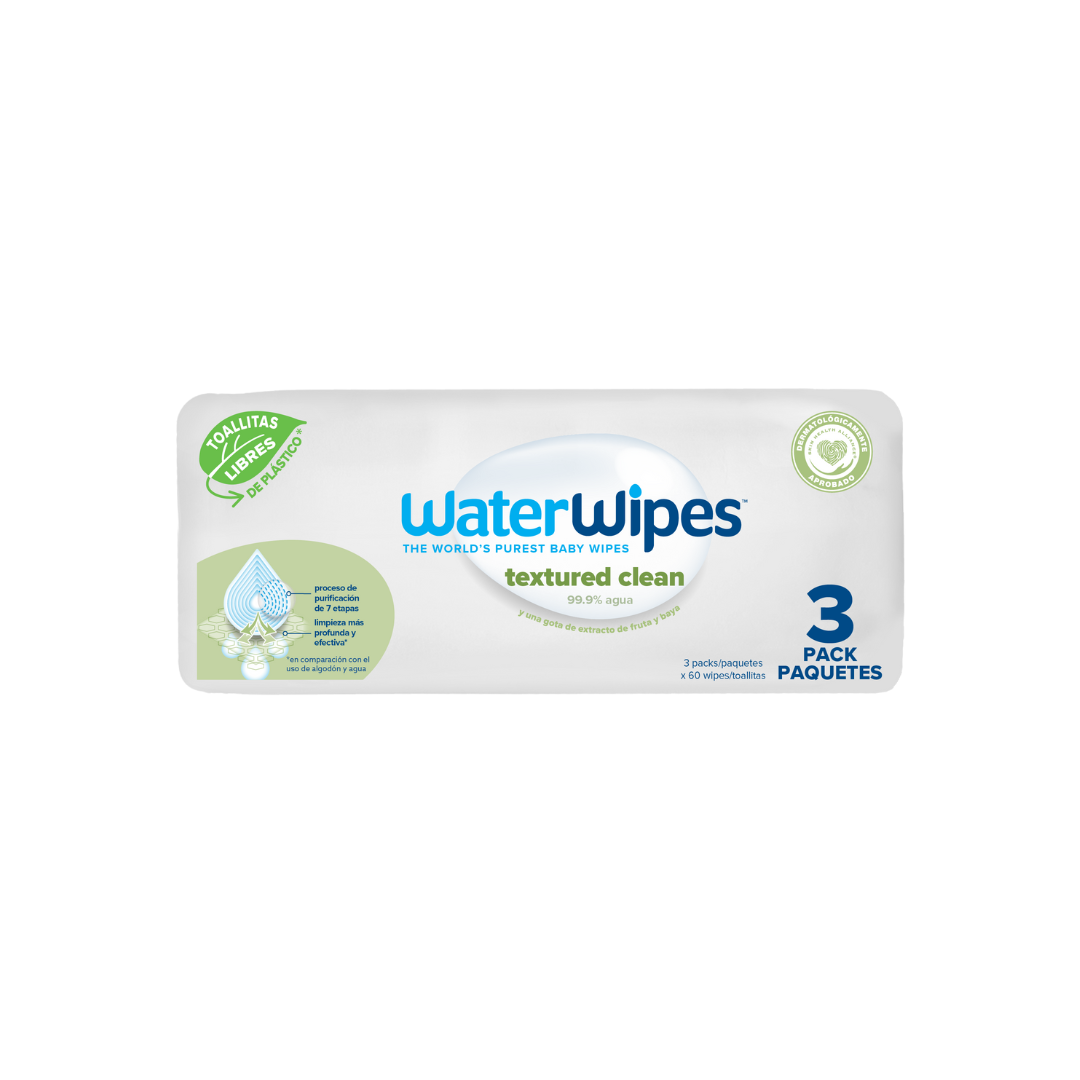 Toallitas húmedas WaterWipes Textured Clean 3x60 uns