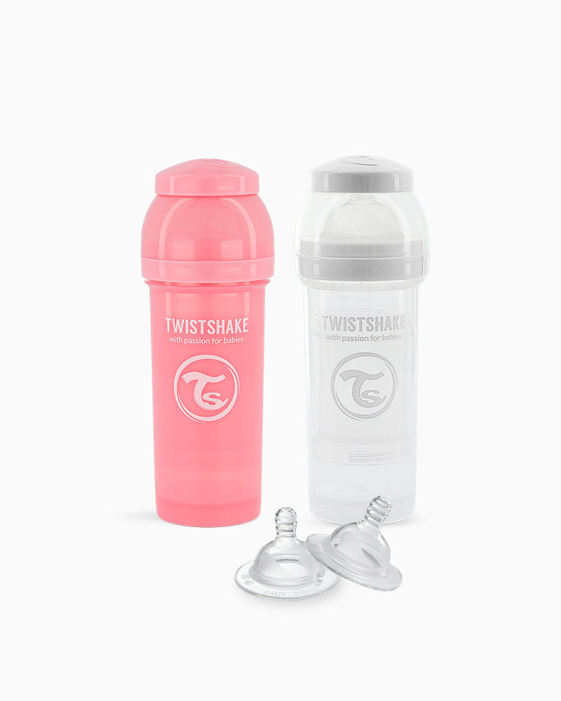 Pack 2 Mamaderas 260 ml + 2 Tetinas