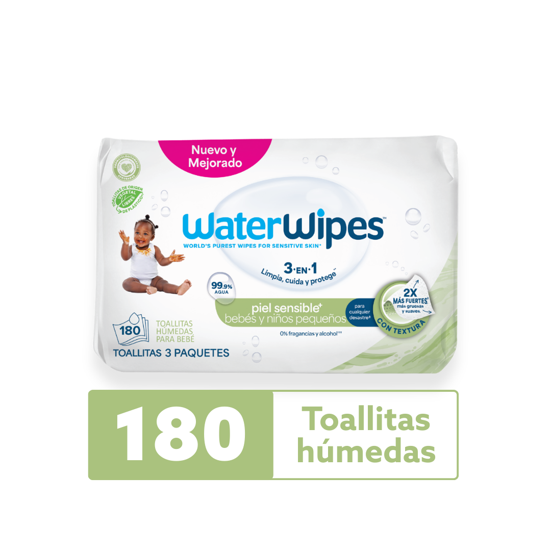Toallitas húmedas WaterWipes Textured Clean 3x60 uns
