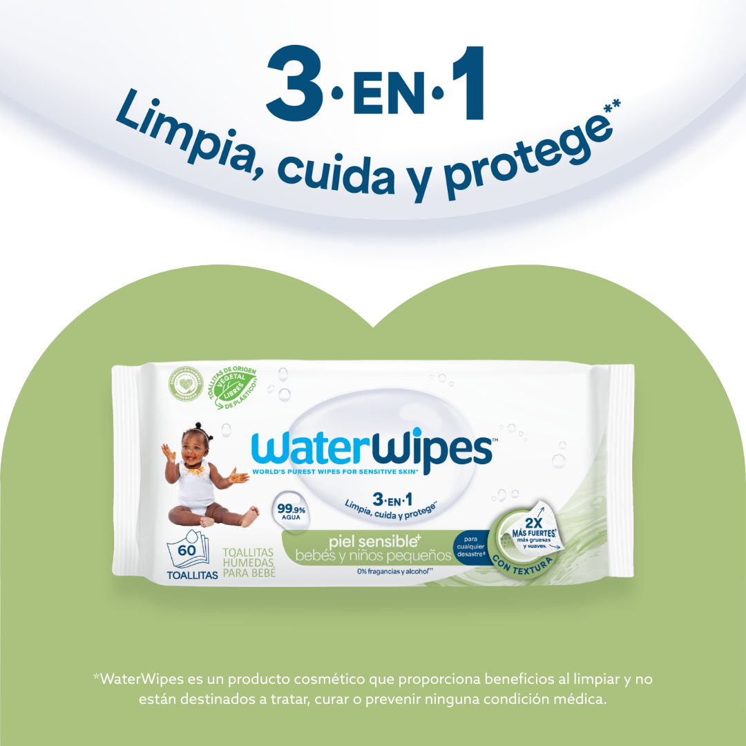 Toallitas húmedas WaterWipes Textured Clean 3x60 uns