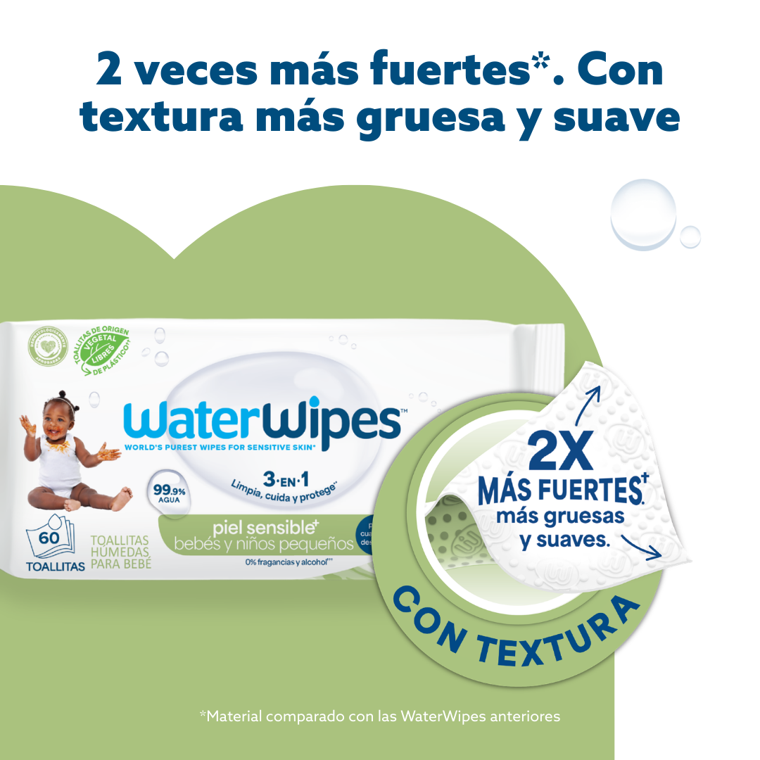 Toallitas húmedas WaterWipes Textured Clean 3x60 uns