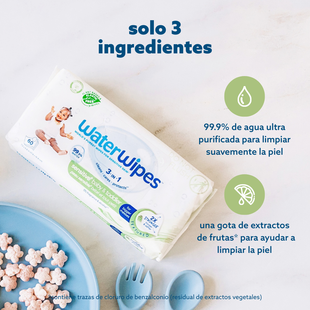 Toallitas húmedas WaterWipes Textured Clean 3x60 uns