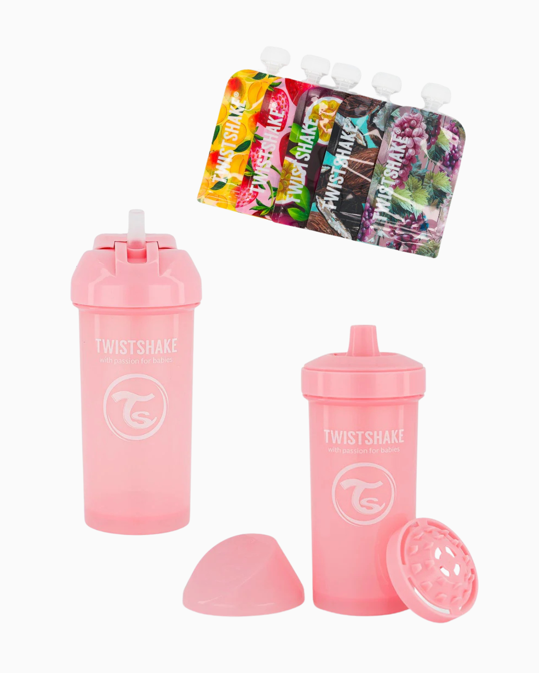 Pack Kid Cup Straw Cup 5 Squeeze Bags