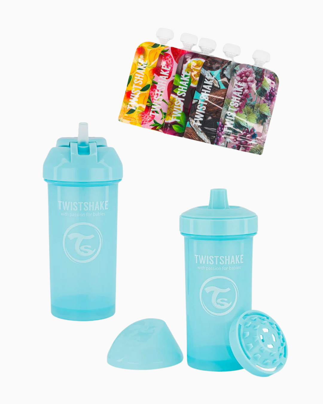 Pack Kid Cup Straw Cup 5 Squeeze Bags