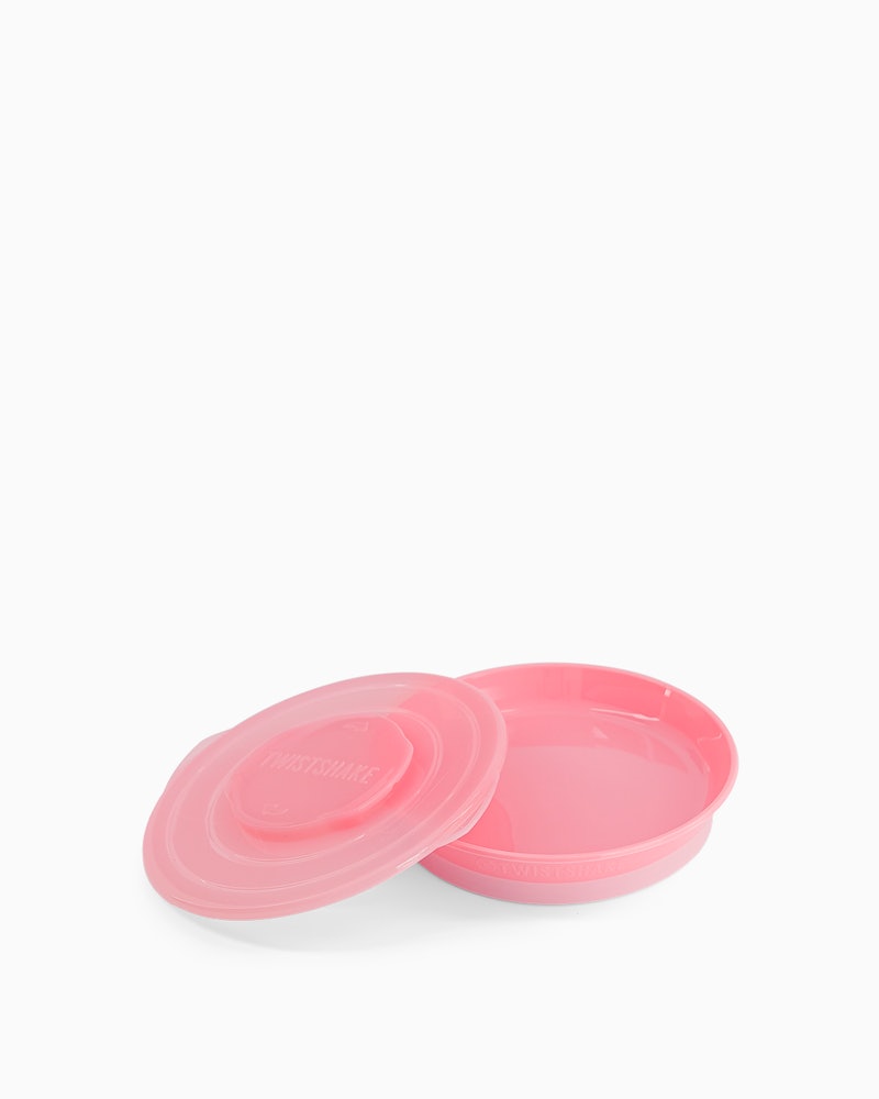 Plato Dividido Twistshake 6+m rosado pastel - Twistshake